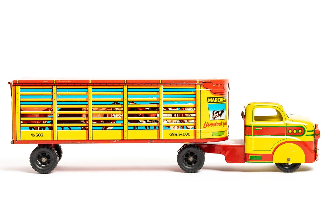 Pair of Marx Tractor Trailers (East-West Coast and Marcrest Livestock) - 14