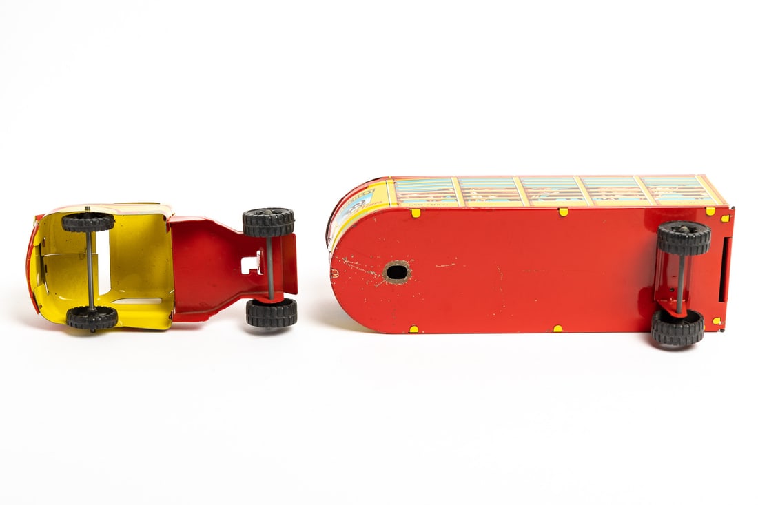 Pair of Marx Tractor Trailers (East-West Coast and Marcrest Livestock) - 18