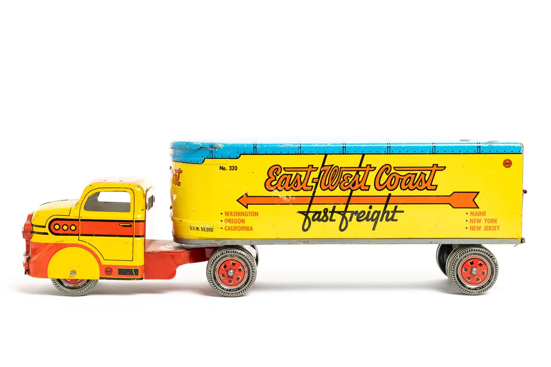 Pair of Marx Tractor Trailers (East-West Coast and Marcrest Livestock) - 3