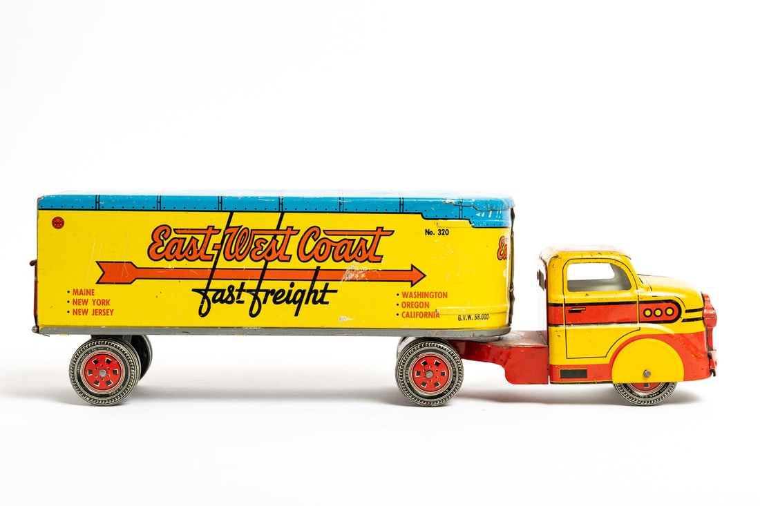 Pair of Marx Tractor Trailers (East-West Coast and Marcrest Livestock) - 4