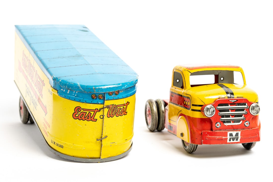 Pair of Marx Tractor Trailers (East-West Coast and Marcrest Livestock) - 5