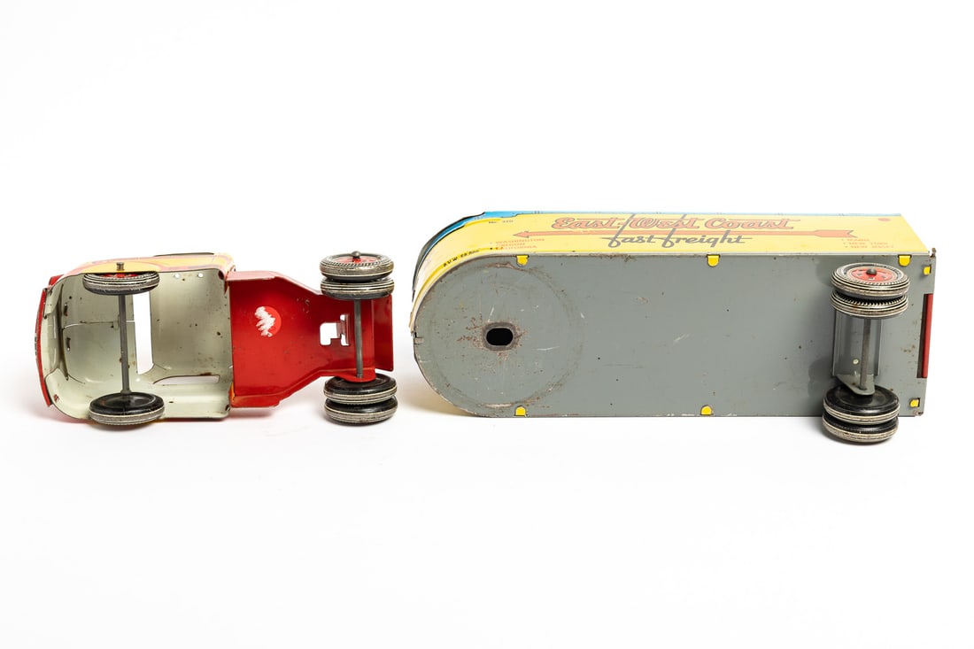 Pair of Marx Tractor Trailers (East-West Coast and Marcrest Livestock) - 8