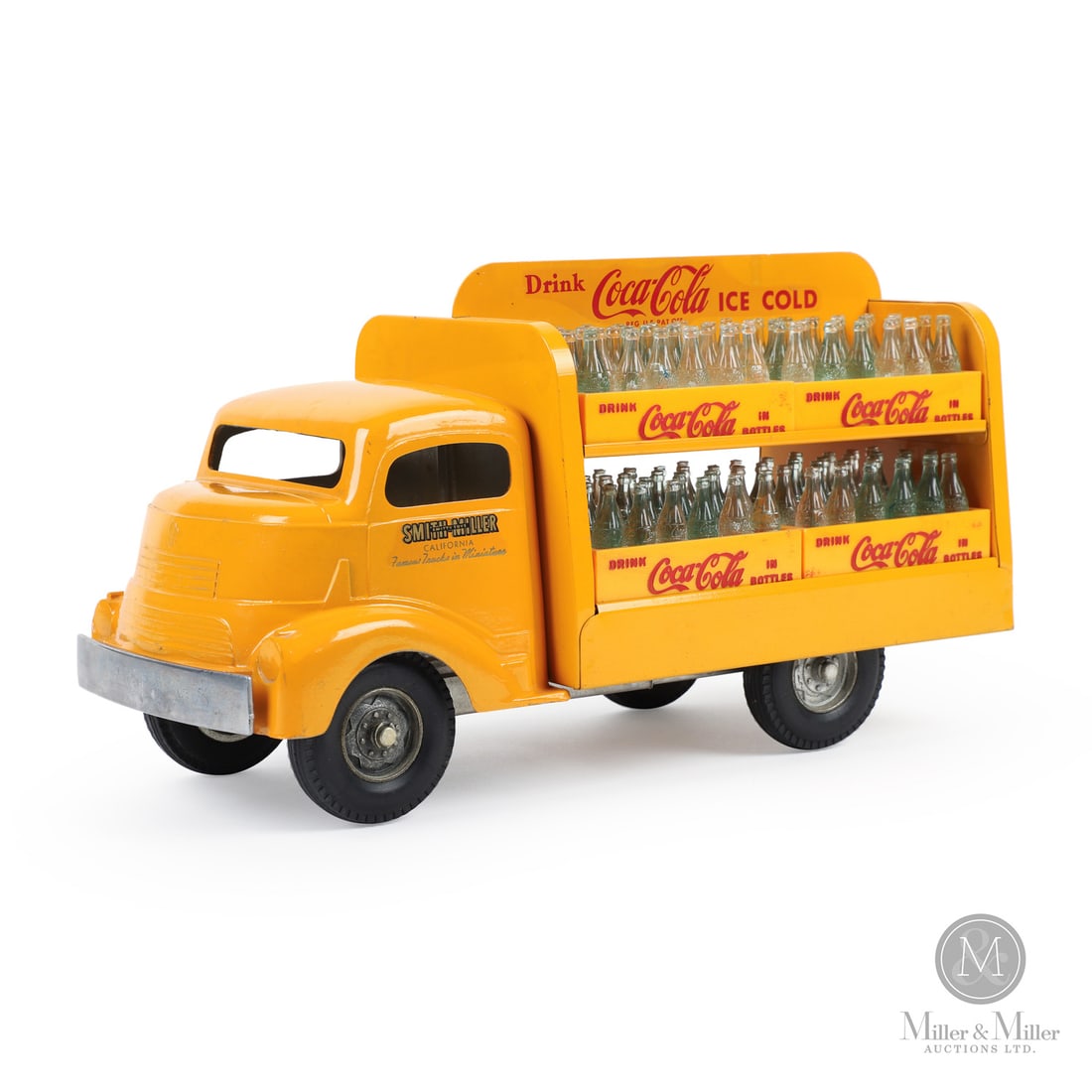 Smith-Miller Coca-Cola Delivery Truck: American. Late 1940s-1955. Cast aluminum with plastic crates and bottles. This truck was one of the most iconic creations of the Smith-Miller company. It was considered a luxury item, the