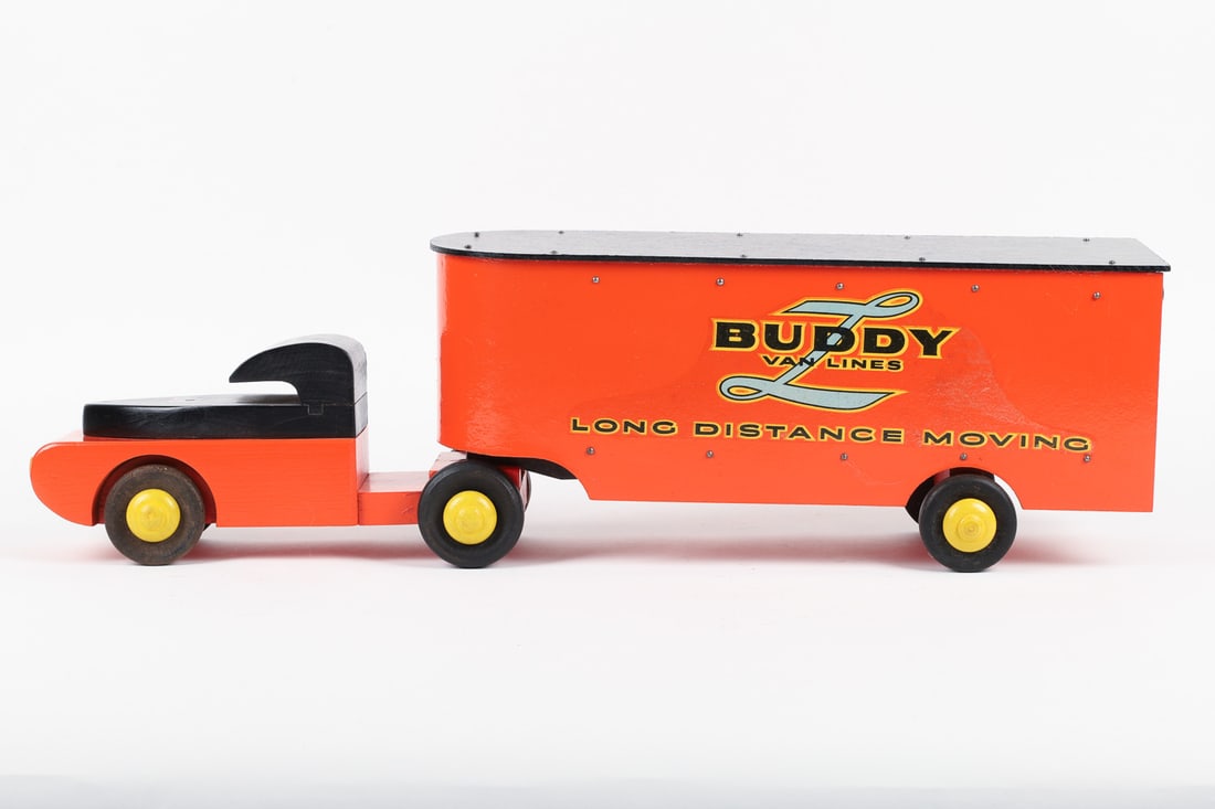 Wooden "Buddy L Van Lines" Tractor Trailer - 2