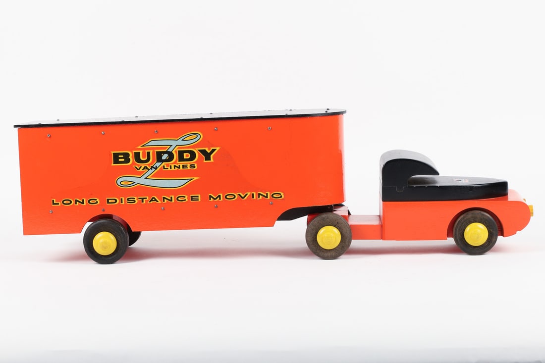 Wooden "Buddy L Van Lines" Tractor Trailer - 3