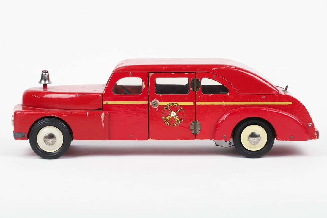 Buddy "L" Friction Wooden "Fire Dept." Truck - 2
