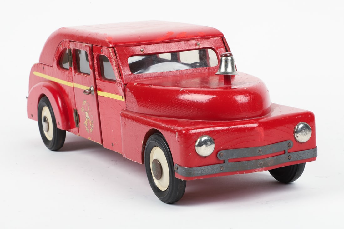 Buddy "L" Friction Wooden "Fire Dept." Truck - 4