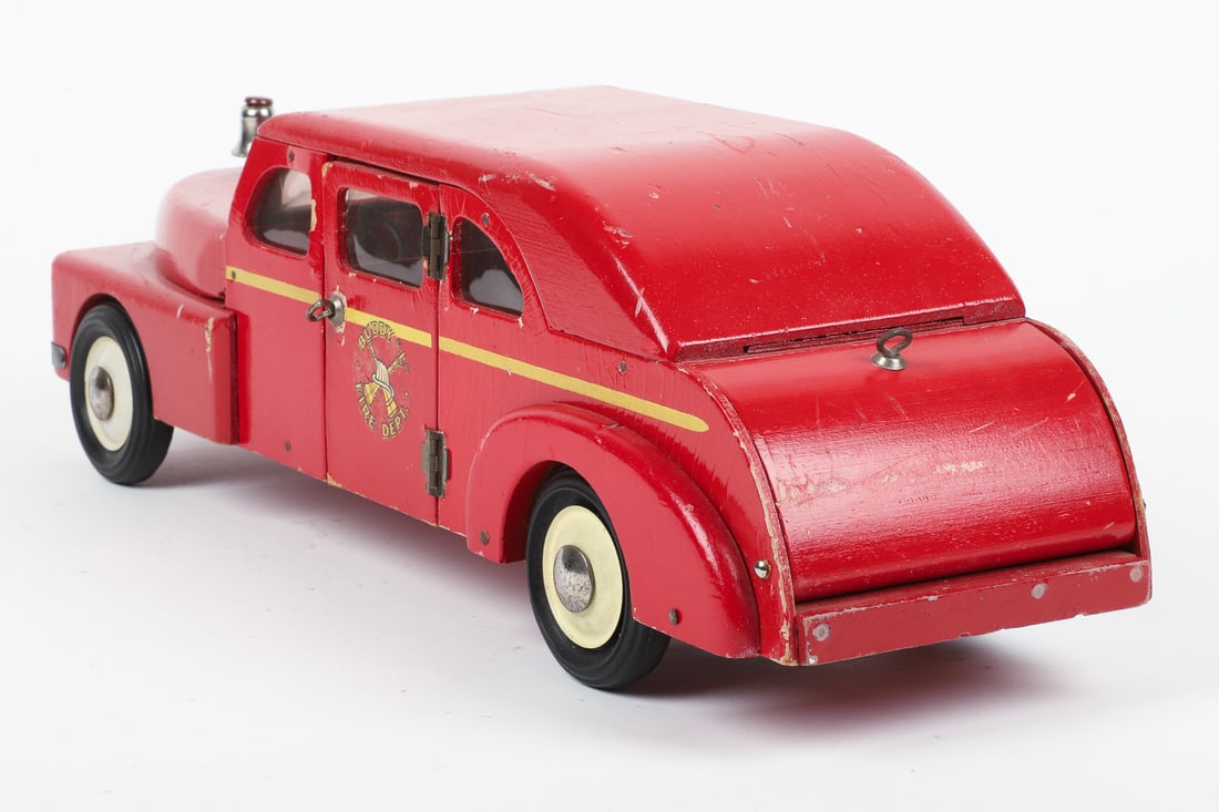 Buddy "L" Friction Wooden "Fire Dept." Truck - 5