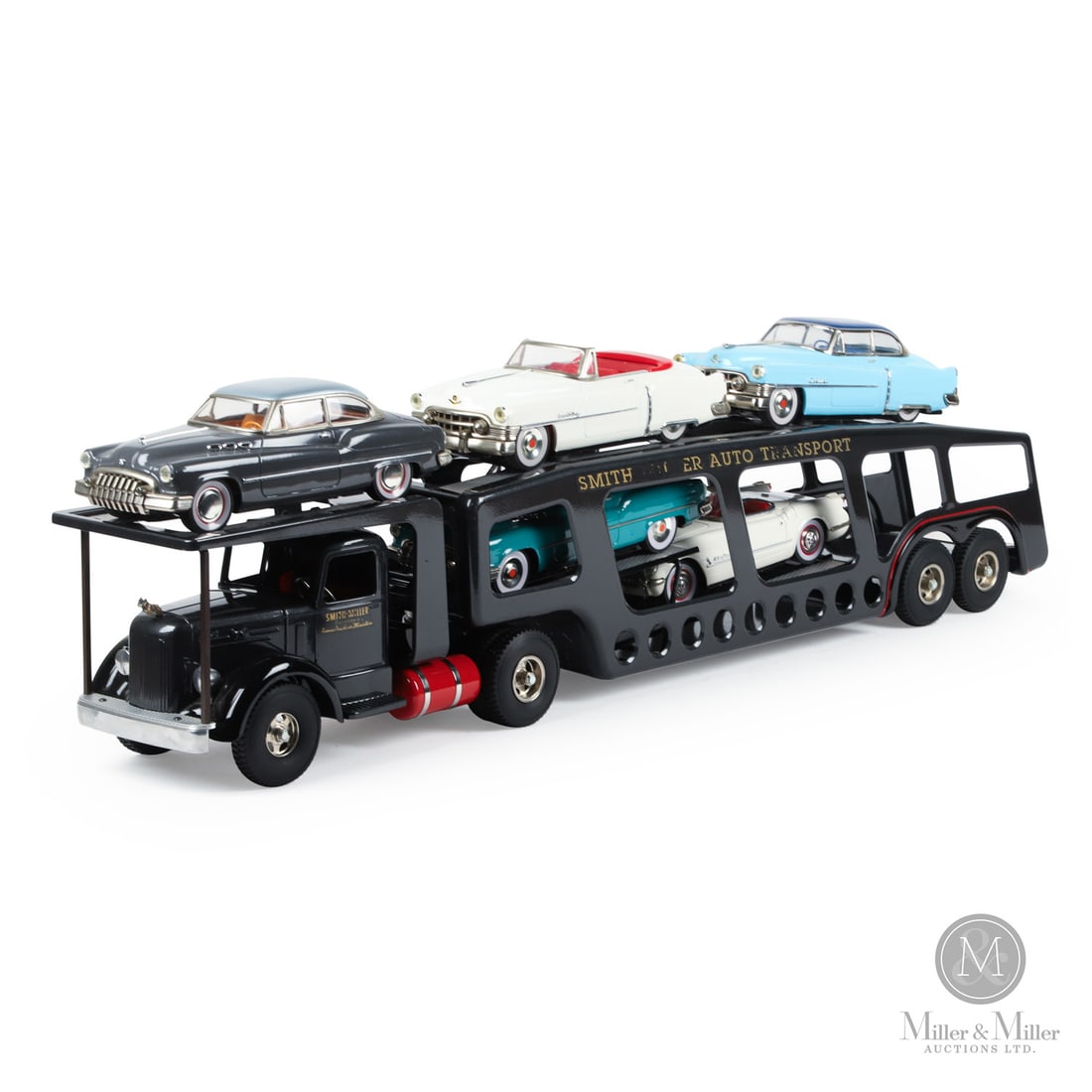 Fred Thompson Smith-Miller Limited Edition Mack L-Series Tractor Trailer (169/175): American. 1990s. Pressed steel, aluminum. Fred Thompson was a long-time collector of Smith-Miller toys. In 1979, over 20 years after Smith-Miller ceased toy production, Thompson purchased the company