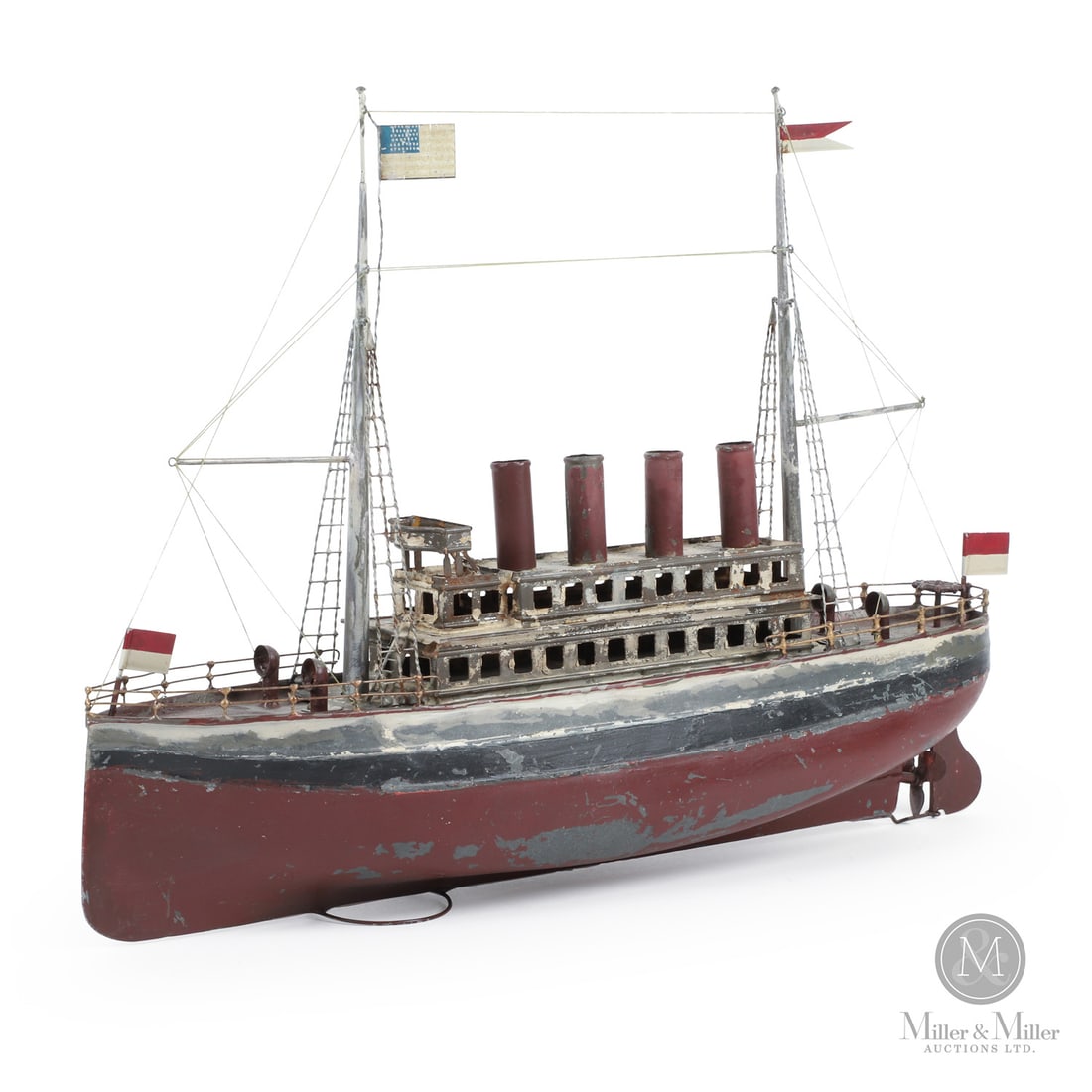 German Four Funnel Ocean Liner (1 of 8)