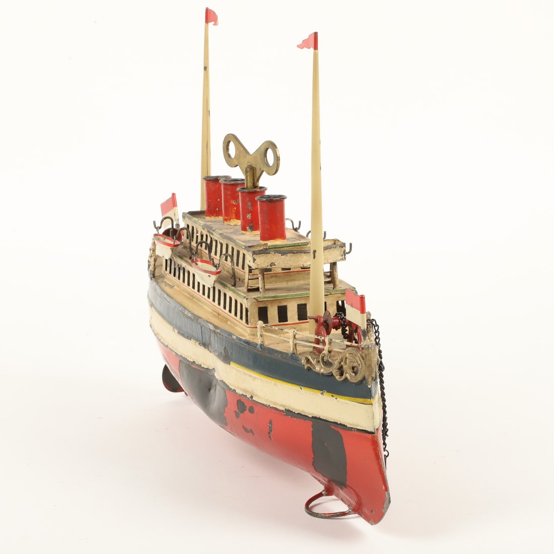 German Four Funnel Ocean Liner - 4