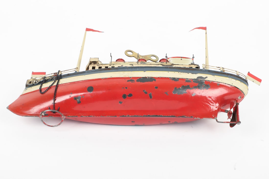 German Four Funnel Ocean Liner - 7