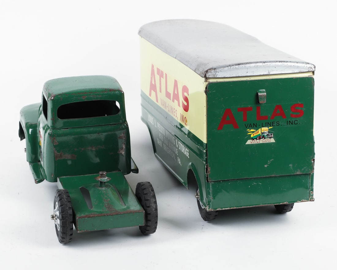 Buddy "L" "Atlas Van Lines" Tractor Trailer - 5