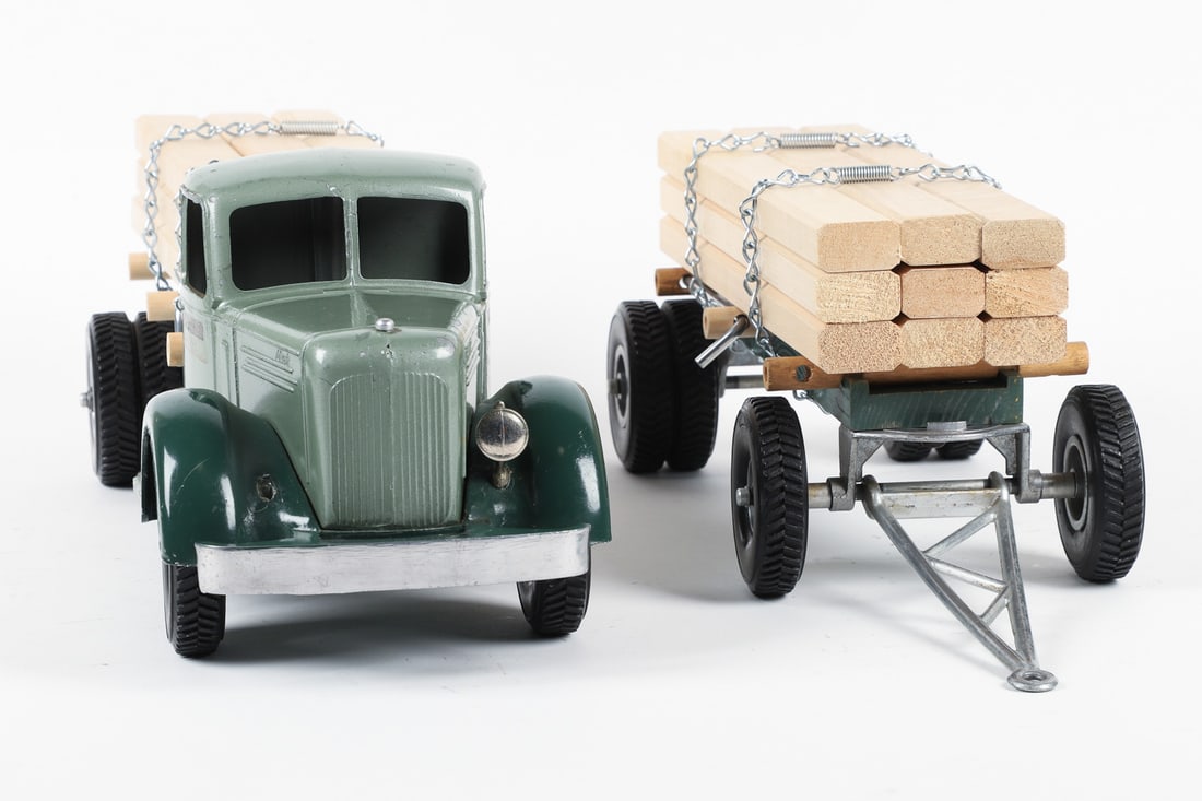 Smith-Miller Lumber Truck With Pup Trailer - 4