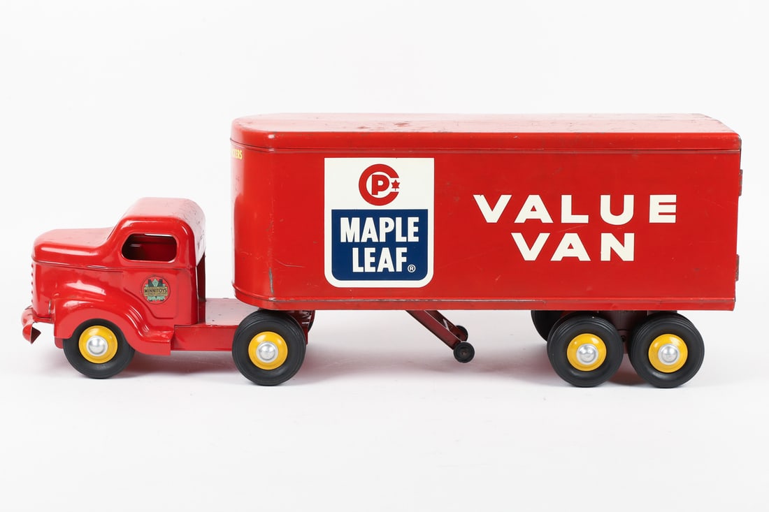 Otaco Minnitoys "Canada Packers Maple Leaf Value Van" Tractor Trailer - 2