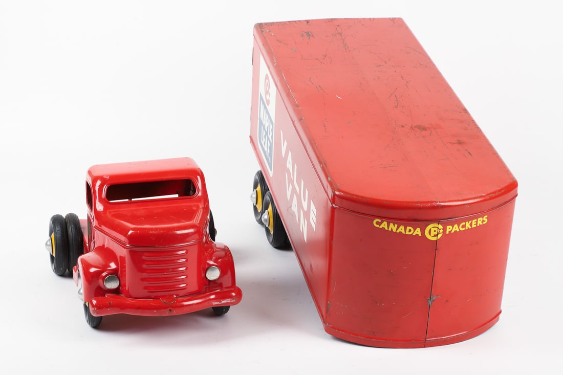 Otaco Minnitoys "Canada Packers Maple Leaf Value Van" Tractor Trailer - 4