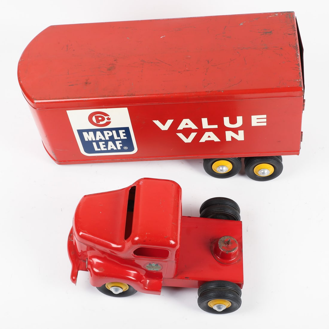 Otaco Minnitoys "Canada Packers Maple Leaf Value Van" Tractor Trailer - 7