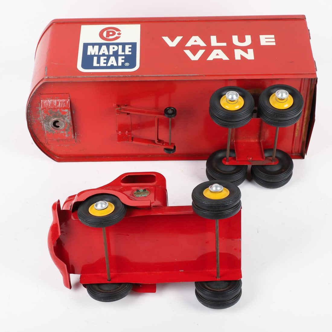 Otaco Minnitoys "Canada Packers Maple Leaf Value Van" Tractor Trailer - 8