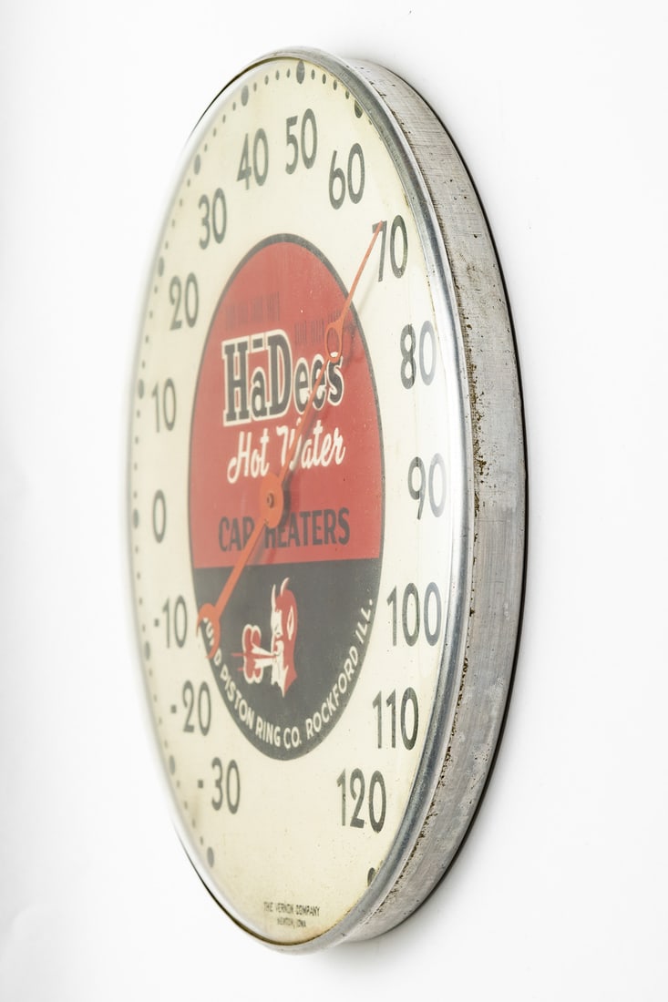 Burd Piston Ring Co. HaDees Car Heaters Thermometer - 3