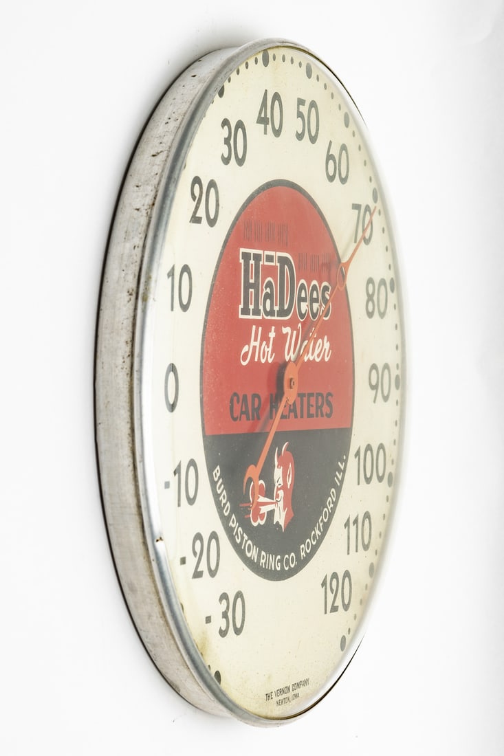 Burd Piston Ring Co. HaDees Car Heaters Thermometer - 4