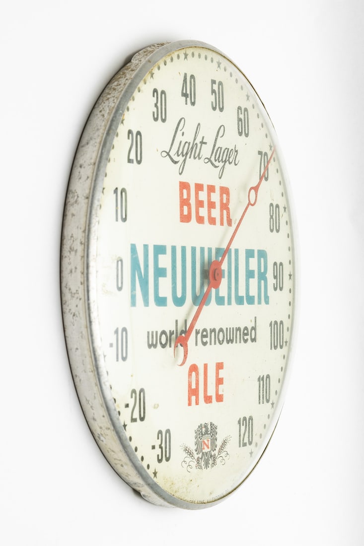 Neuweiler, Edelweiss and Burgie! Beer PAM Clock Co. Advertising Thermometers - 6