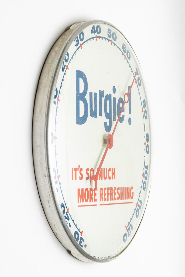 Neuweiler, Edelweiss and Burgie! Beer PAM Clock Co. Advertising Thermometers - 9