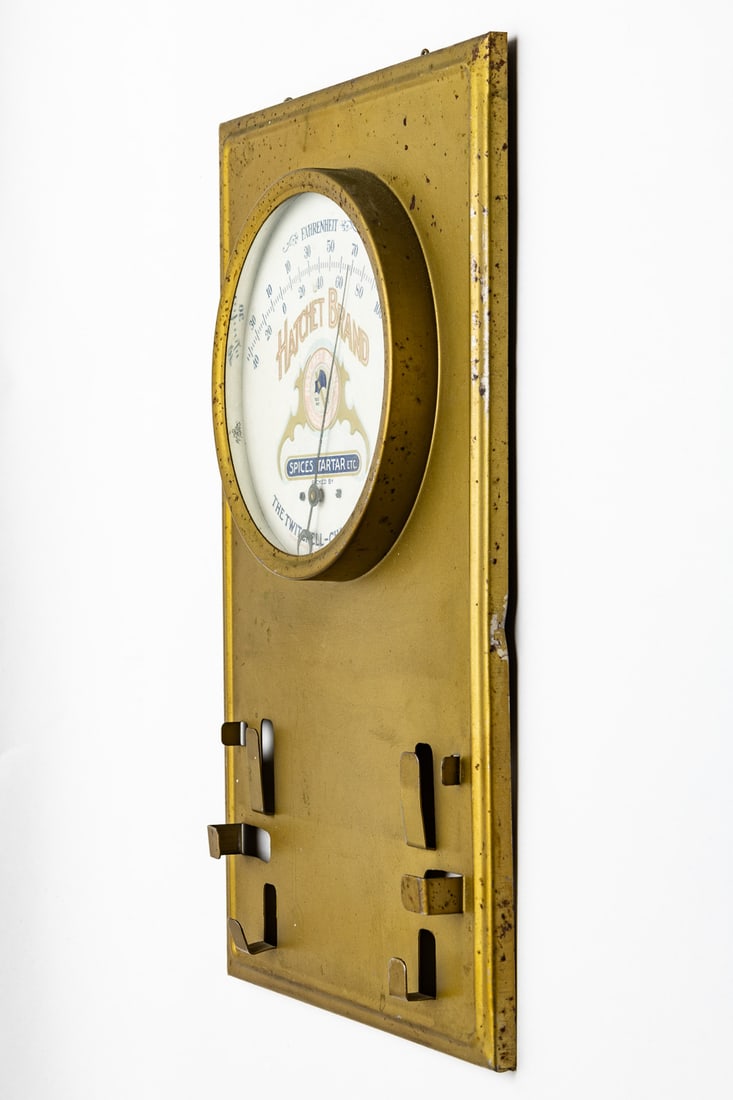 Hatchet Brand Spices and The Pilot Insurance Advertising Thermometers - 6