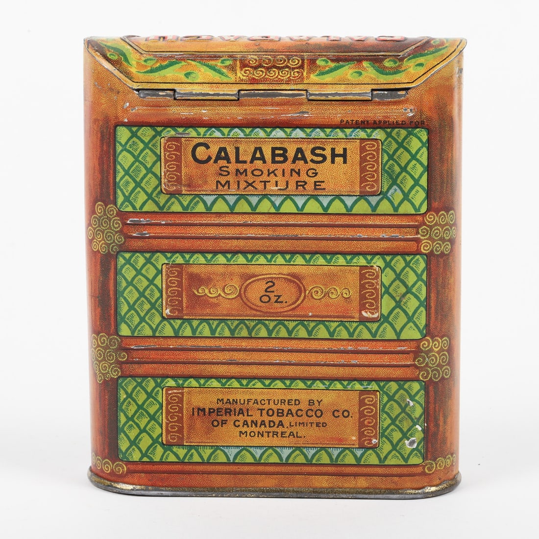 Calabash Pocket Tin 2 oz Canister and Pipe Tobacco Box - 10