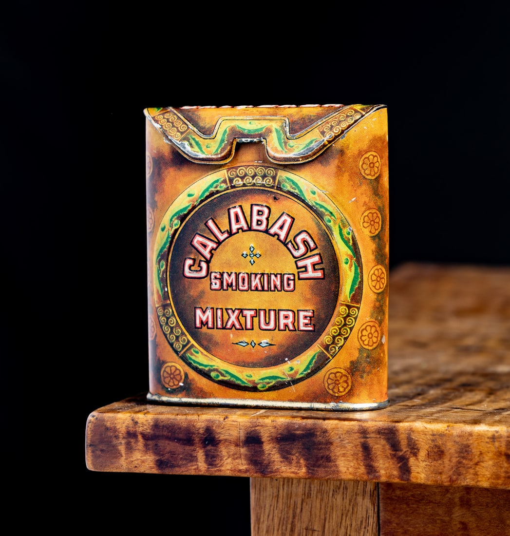 Calabash Pocket Tin 2 oz Canister and Pipe Tobacco Box - 15