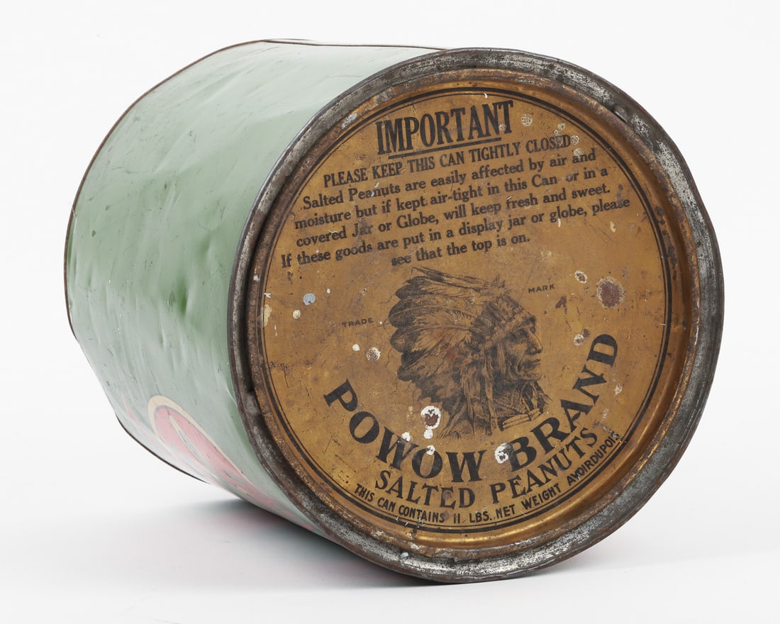 F.M. Hoyt & Co. Powwow Brand Salted Peanuts 11 LB Tin - 6