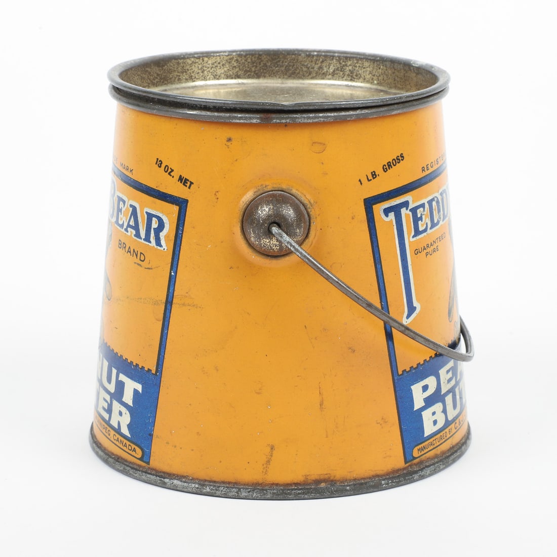 C. & J. Jones, Winnipeg Teddy Bear 1Lb Peanut Butter Tin - 2