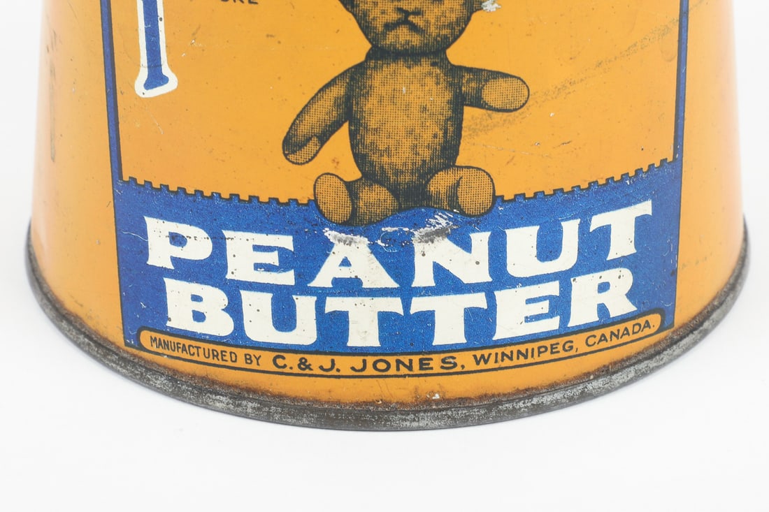 C. & J. Jones, Winnipeg Teddy Bear 1Lb Peanut Butter Tin - 7