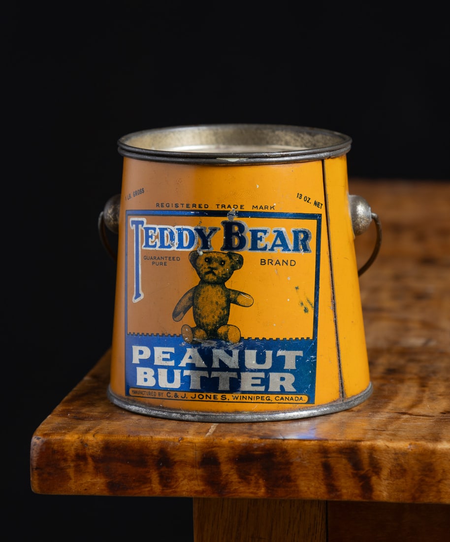 C. & J. Jones, Winnipeg Teddy Bear 1Lb Peanut Butter Tin - 8