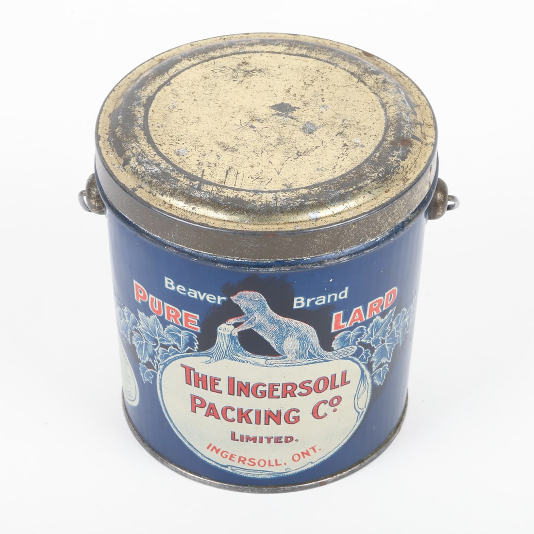 Ingersoll Packing Co. Beaver Brand Lard Pail - 2