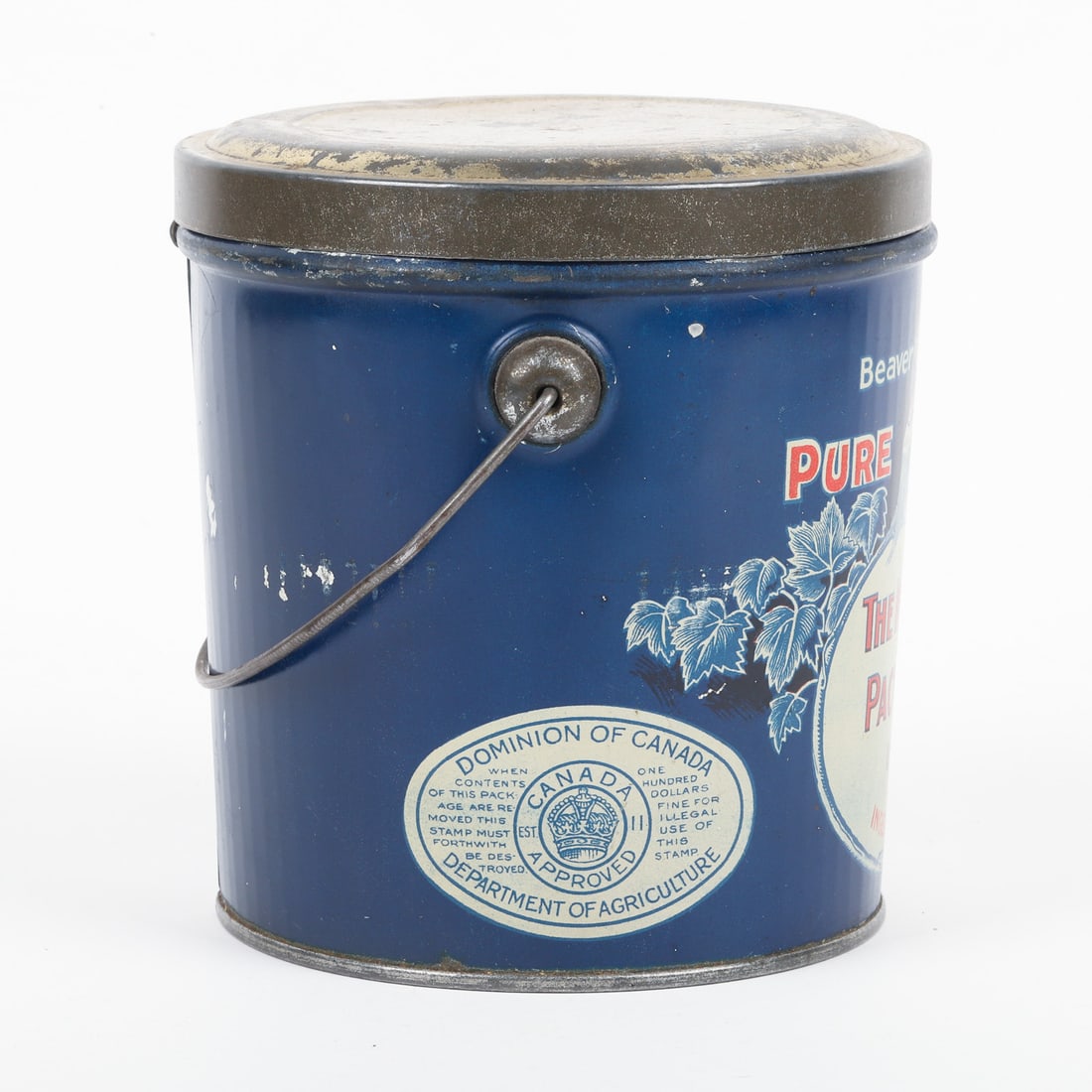 Ingersoll Packing Co. Beaver Brand Lard Pail - 5