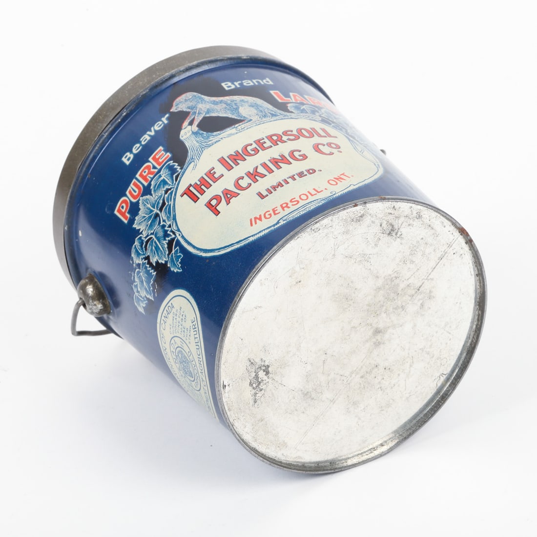 Ingersoll Packing Co. Beaver Brand Lard Pail - 7