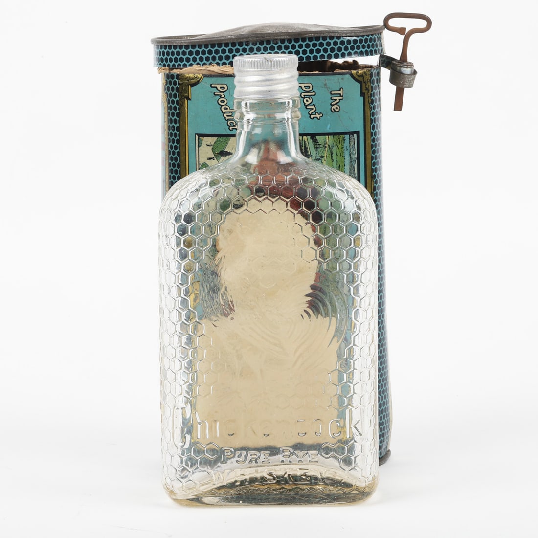 Chickencock Whisky Bottle and Tin - 4