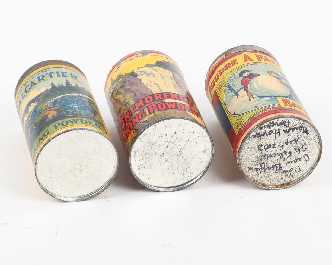 Valcartier, Snowball and Montmorency Baking Powder Canisters - 6