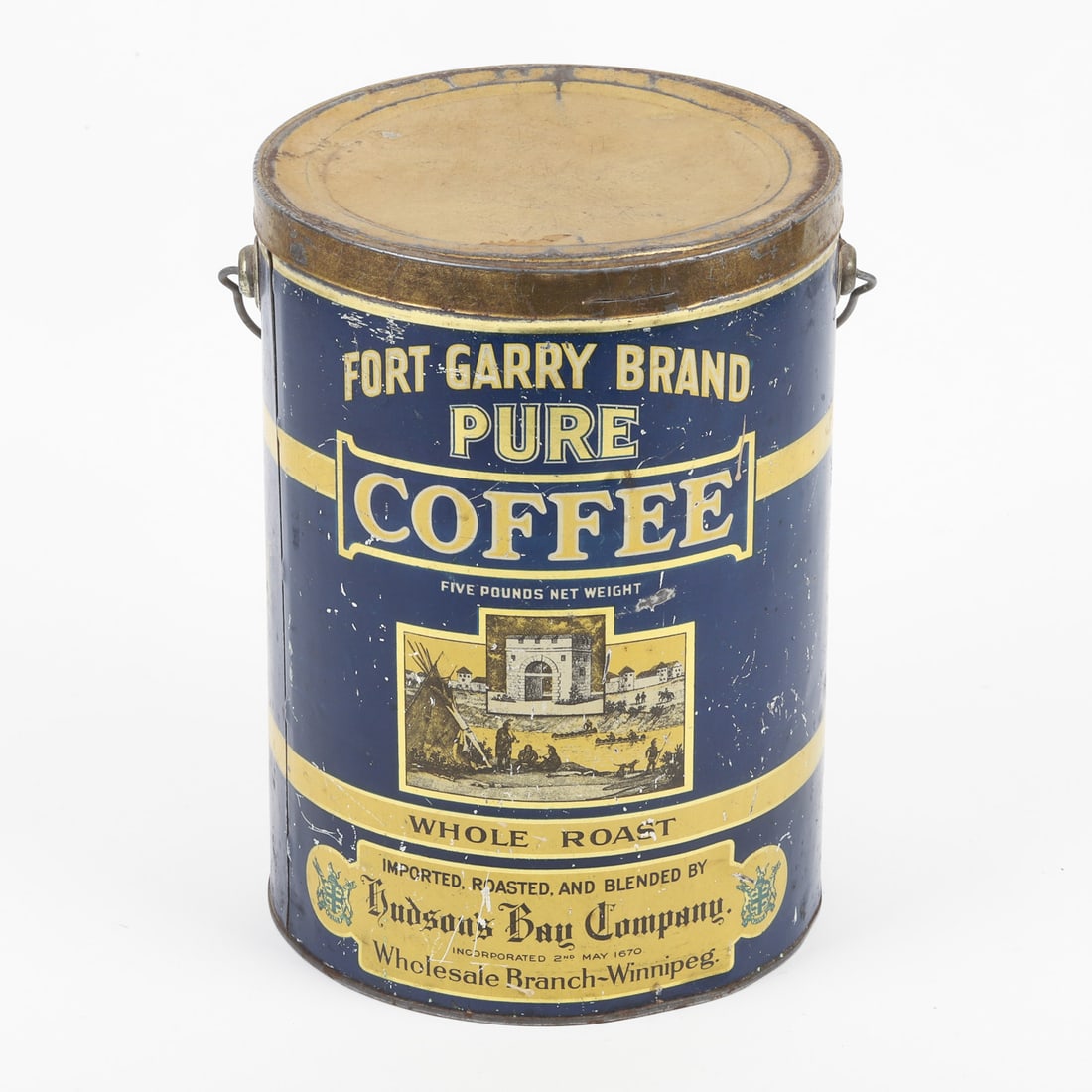 Hudsons Bay Fort Garry Brand 5 LB Coffee Tin - 2