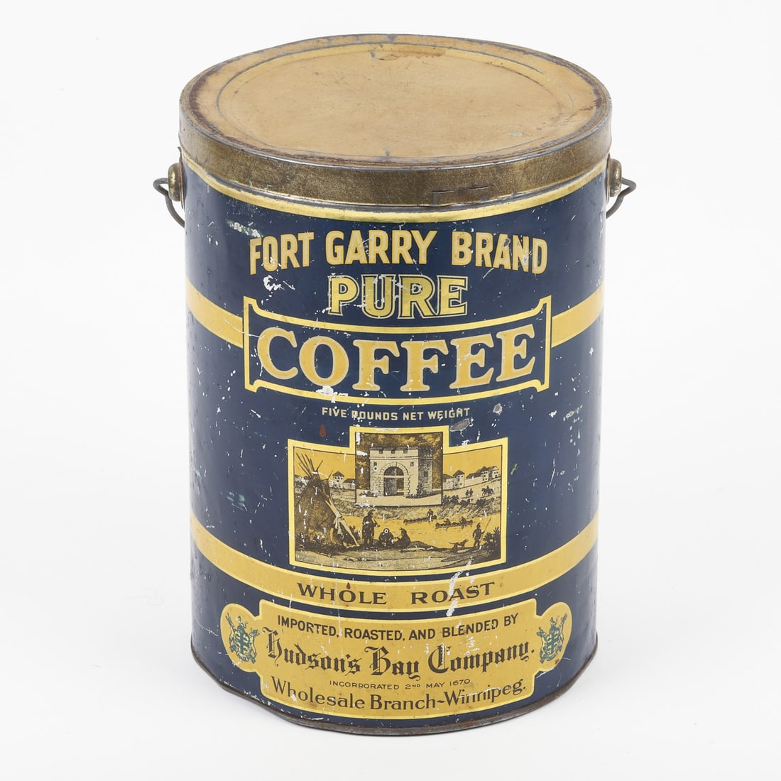 Hudsons Bay Fort Garry Brand 5 LB Coffee Tin - 4