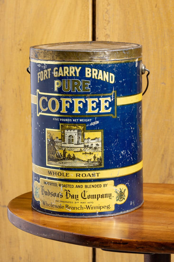 Hudsons Bay Fort Garry Brand 5 LB Coffee Tin - 8