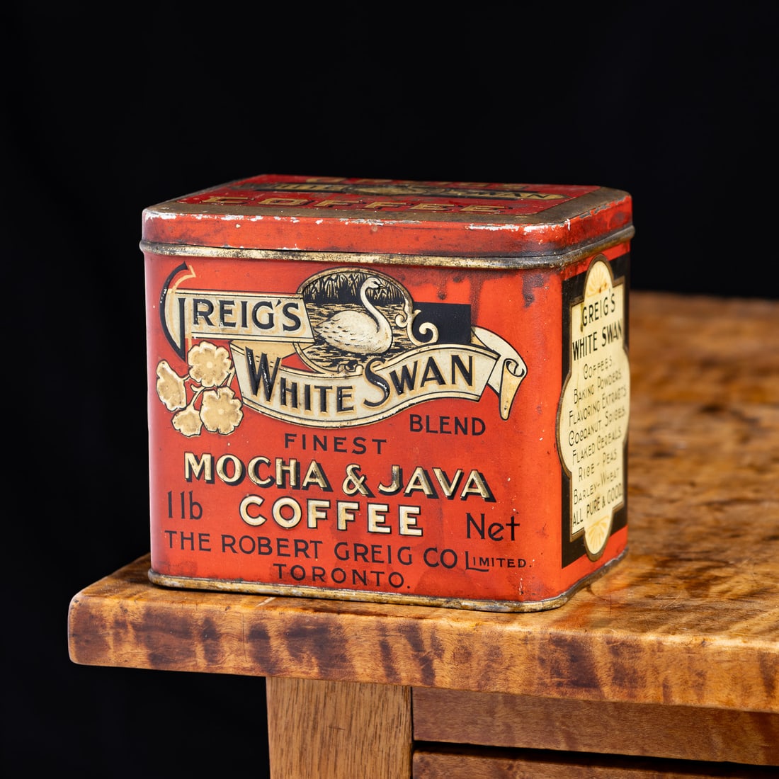 Greig's White Swan Coffee Tin - 10