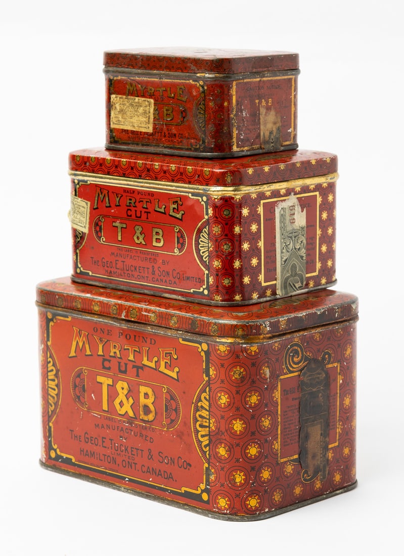 Tucketts T&B Myrtle Cut Tobacco Tins - 3