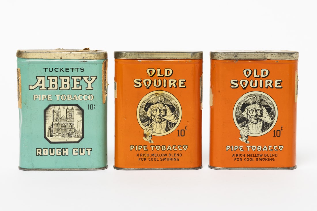 Tucketts Old Squire and Abbey Tobacco Pocket Tins and Box - 2