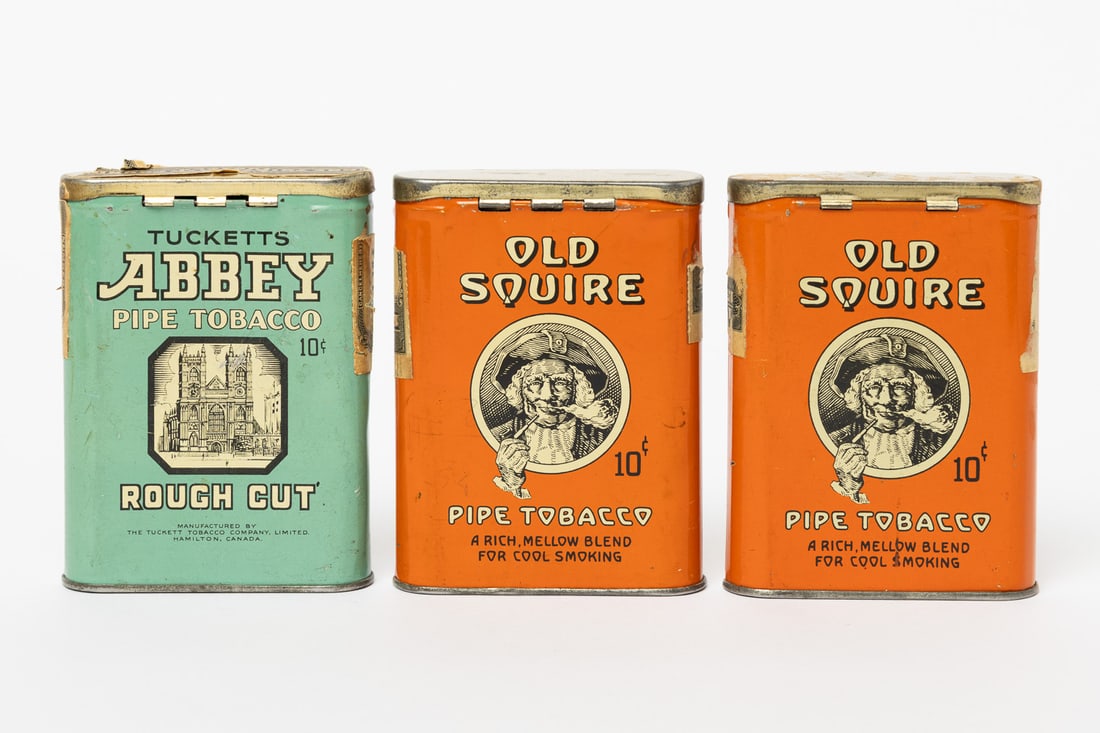 Tucketts Old Squire and Abbey Tobacco Pocket Tins and Box - 3
