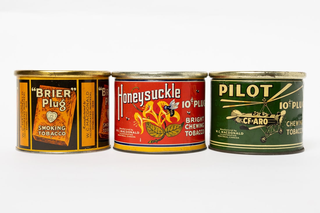 Macdonald Pilot, Brier and Honeysuckle Tobacco 2LB Canisters - 2