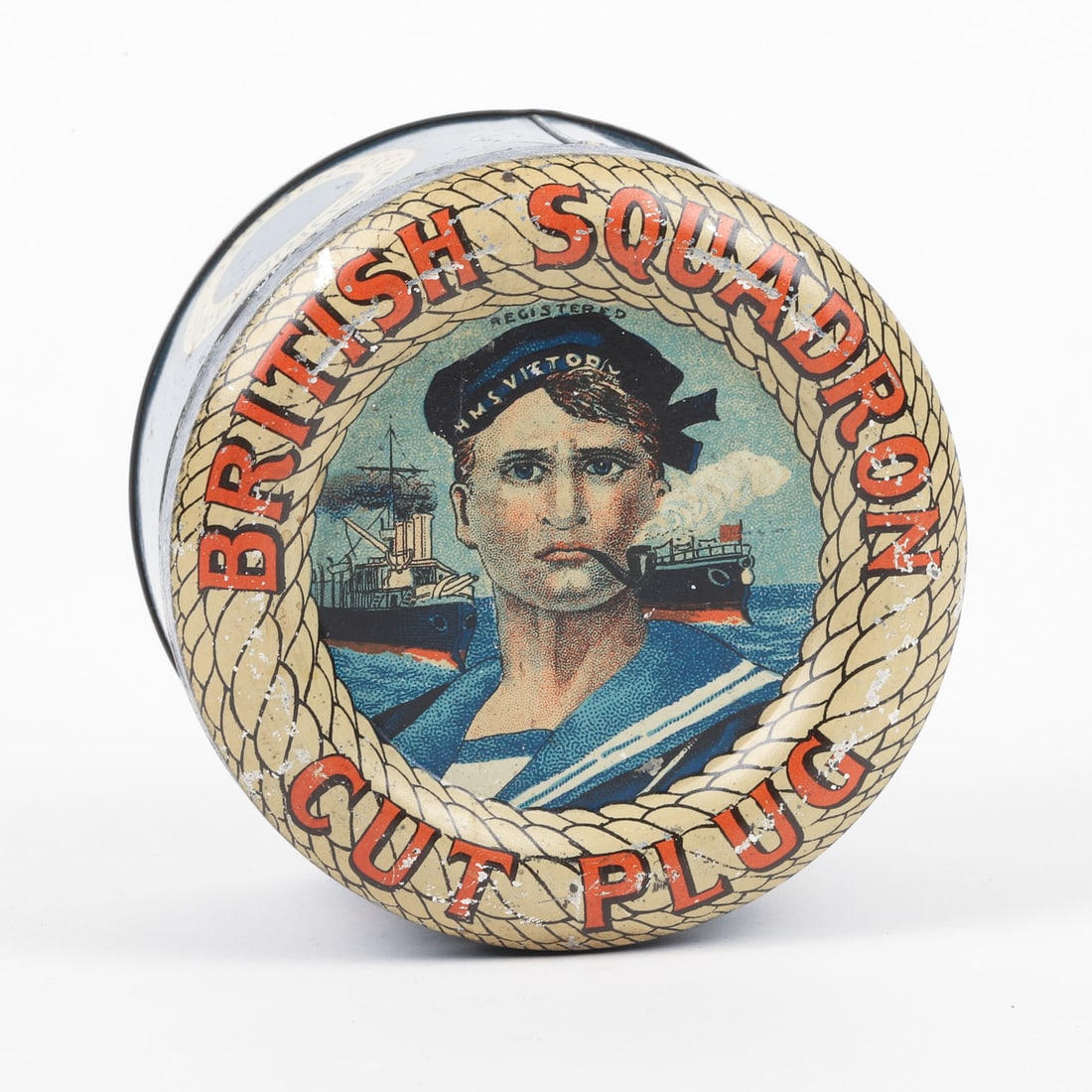 British Squadron Cut Plug Tobacco Canister - 2