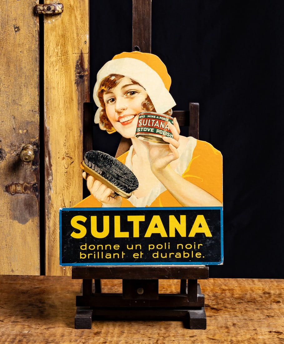 Sultana Stove Polish Store Counter Sign - 6