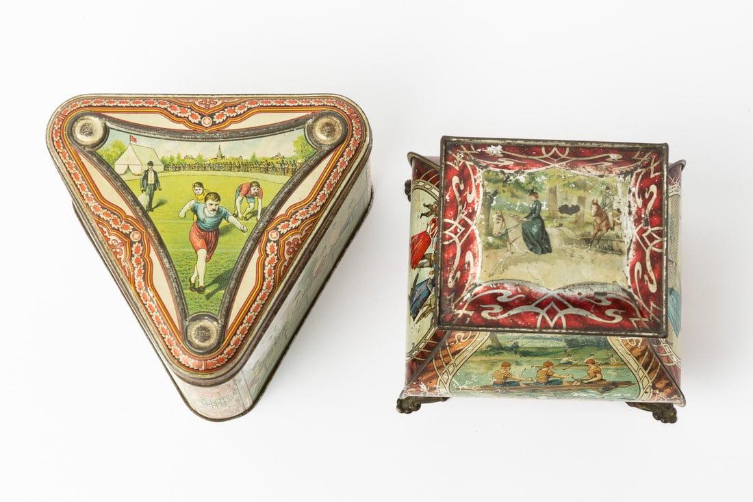 Huntley & Palmers and Franz Euler & Co. N.Y. Sports Series Biscuit Tins - 2