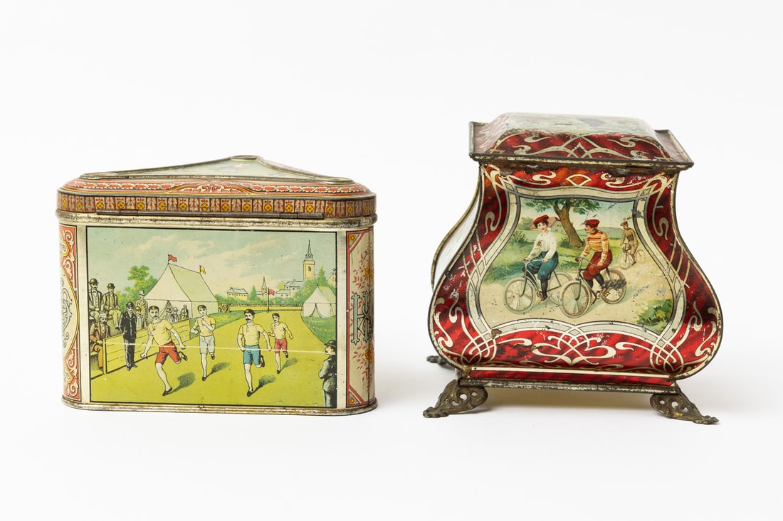 Huntley & Palmers and Franz Euler & Co. N.Y. Sports Series Biscuit Tins - 4